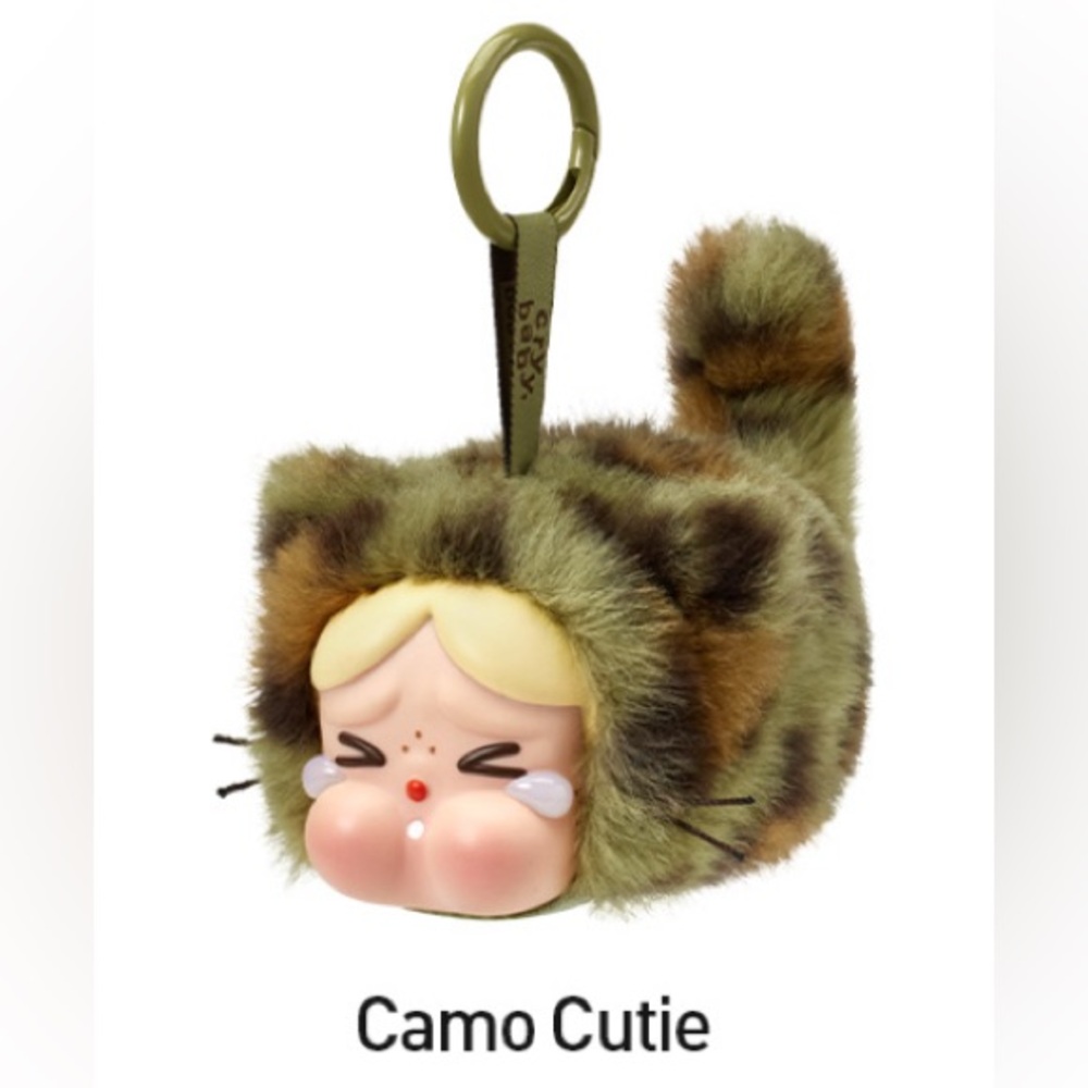 Pop Mart CRYBABY Wild but Cutie Series-Vinyl Plush Pendant Blind Box-Camo Cutie